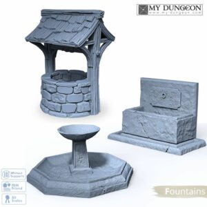 Stone Fountains & well