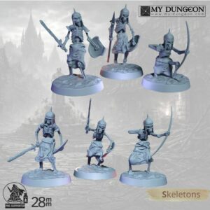 Skeletons – Sword, Spear, Shield & Bow