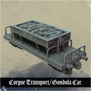 Wagon transport de cadavres ou gondola/tombereau ouvert pour la croisade des tranchées