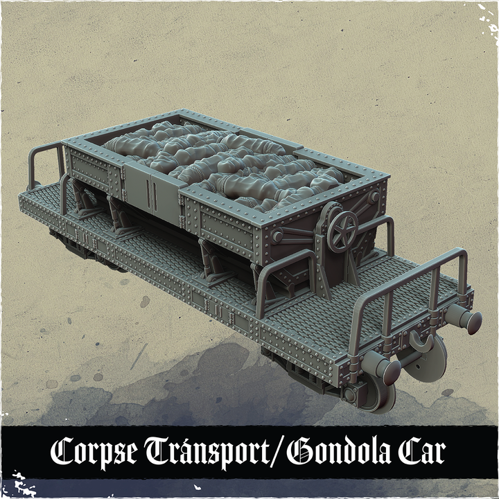Wagon transport de cadavres ou gondola/tombereau ouvert pour la croisade des tranchées